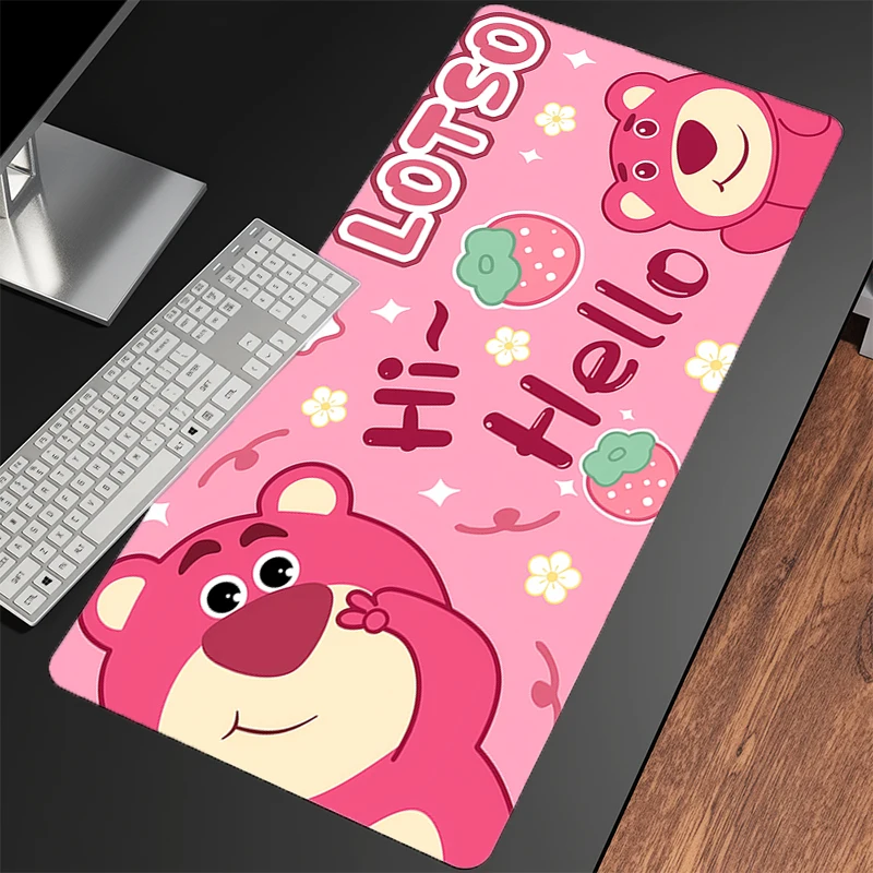 

Mouse Pad Strawberry Bear Lotso Gamer Desk Mat PC Computer Sexy Anime Mousepad Keyboard Pad Laptop Gaming Accessories Mausepad