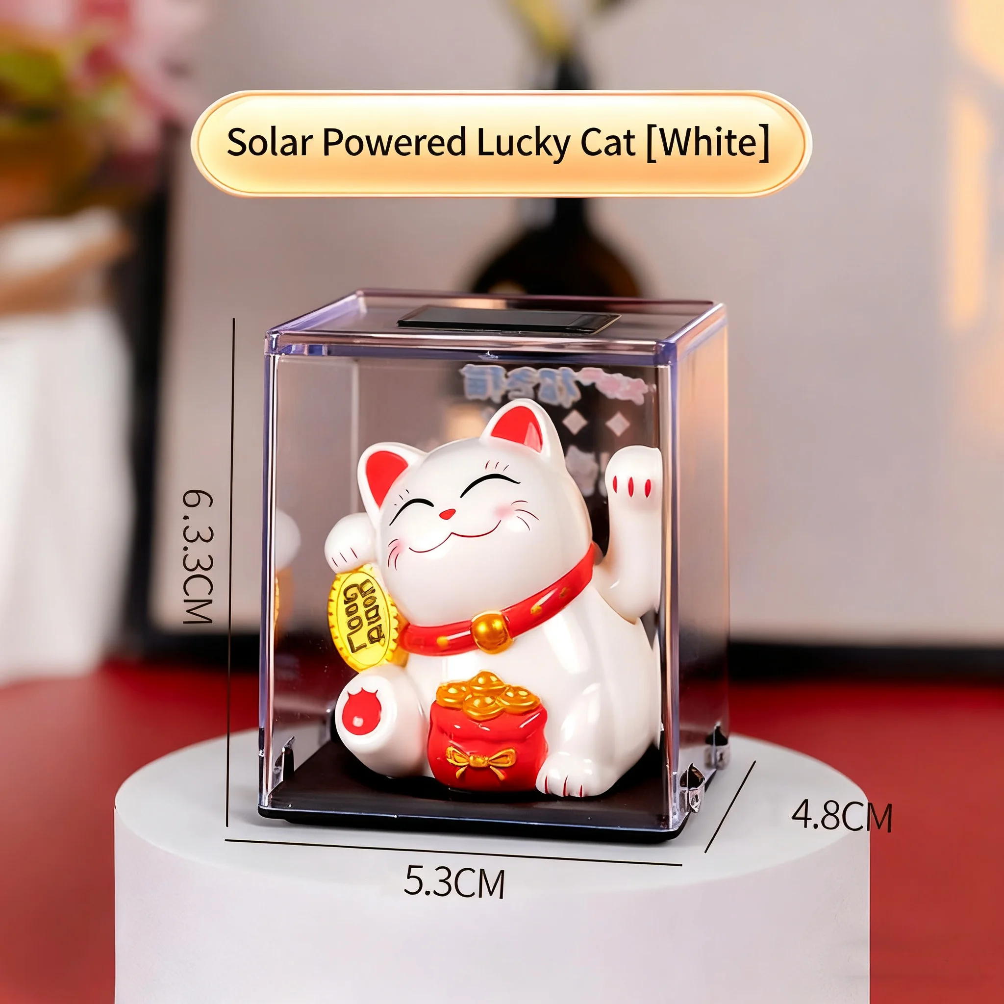 Gato de la suerte Solar, gato ondeante, gato con energía Solar, lindo gato ondeante, buena suerte, riqueza, gatos acogedores, exhibición del hogar, decoración del coche