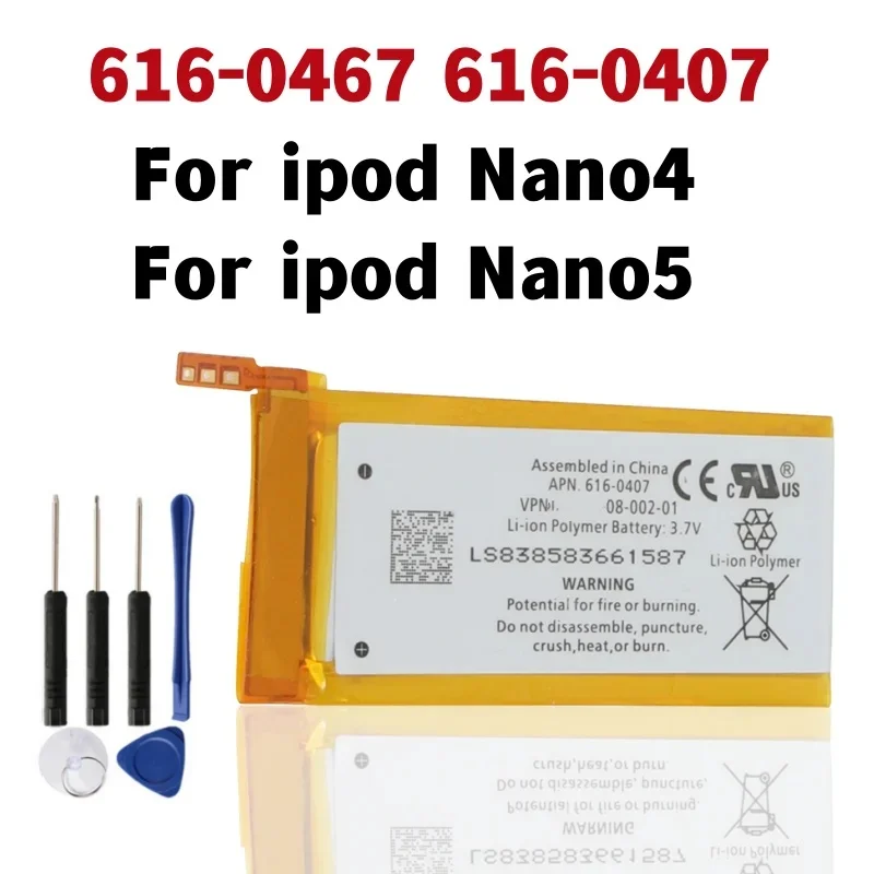 616-0467 616-0407 Replacement Battery For ipod Nano5 5G 5th Generation MP3  Li-Polymer Batteriy Nano 4 Batteries + Tools - AliExpress 509