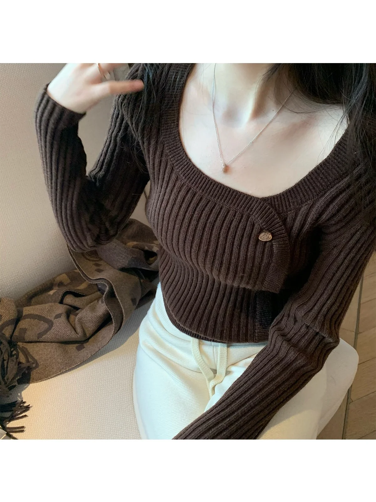 

Seeyouiceland Knitted Sweater Women's Overhead Sle Other Fabric Details Other Suitable for Autumn Season