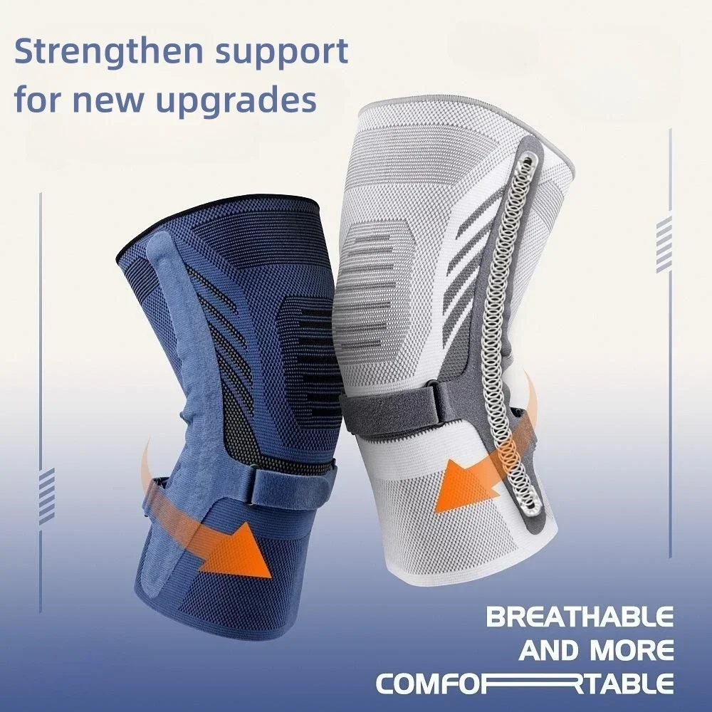 Compression Knee Brace Support with Side Stabilizers - Arthritis Pain, Meniscus Tear, Injury Recovery, Hiking, Running, Workout