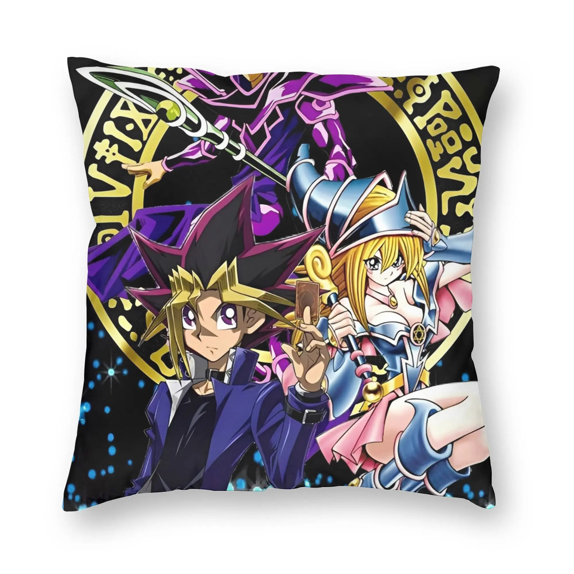 Anime Yu Gi Oh Card Pillowcase Printed Polyester Cushion Cover Decoration  Pillow Case Cover Home Square 40X40cm