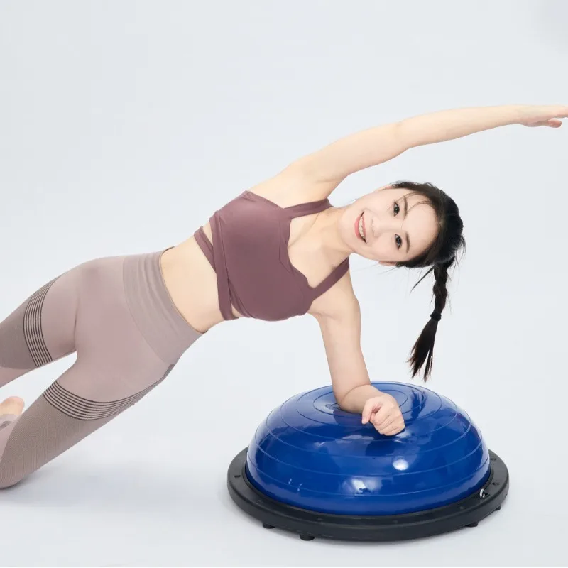 Bosu Ball PVC Thickened Anti Slip Explosion Resistant BOSU Ball Half Sphere Yoga Pilates Fitness Home Use Pilates Training