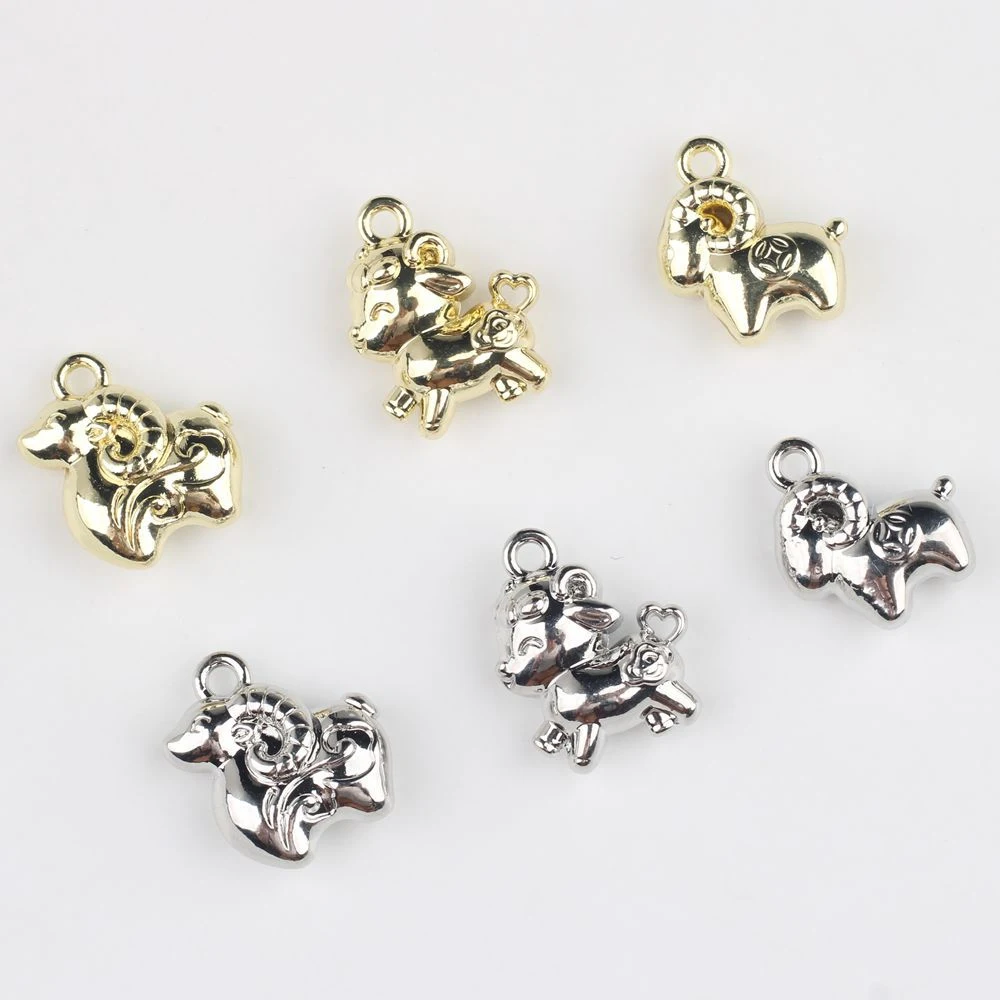 10pcs Fashion Cute 3D Sheep Pendant Jewelry Making Accessories DIY Handmade Earrings Necklace Bracelet Craft Ornament Gifts