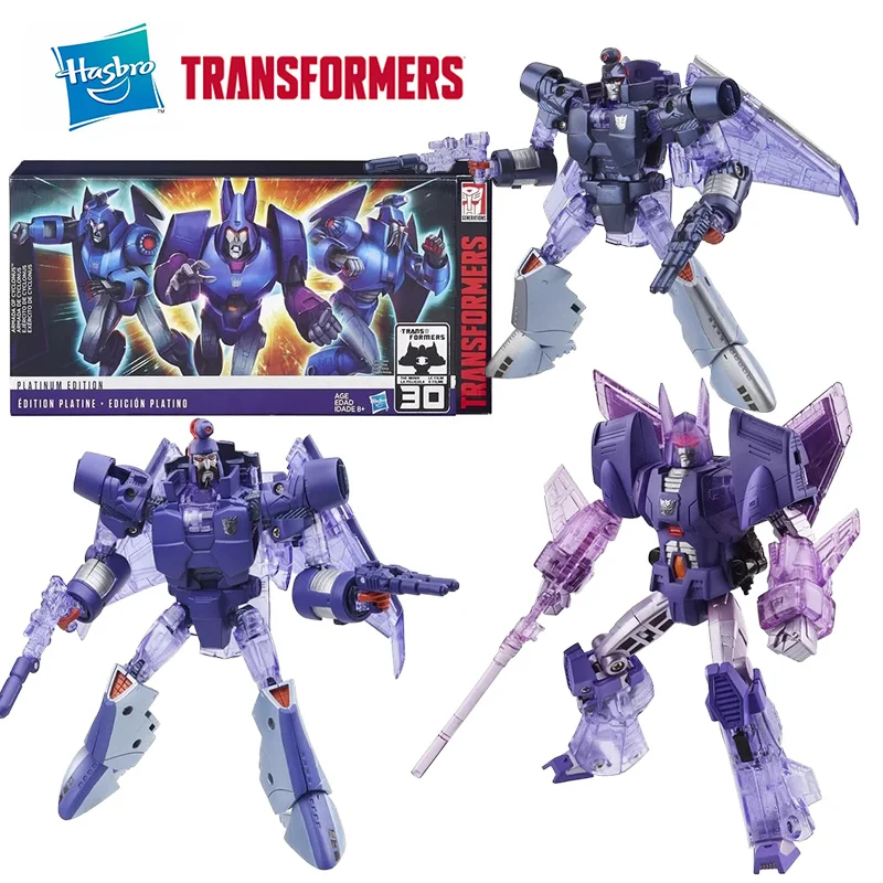 Hasbro หม้อแปลง decepticon scourge cyclonus scourge 3แพ็ค12ซม. ดีลักซ์โมเดลตุ๊กตาขยับแขนขาได้ดั้งเดิมของเล่นสะสมของขวัญ