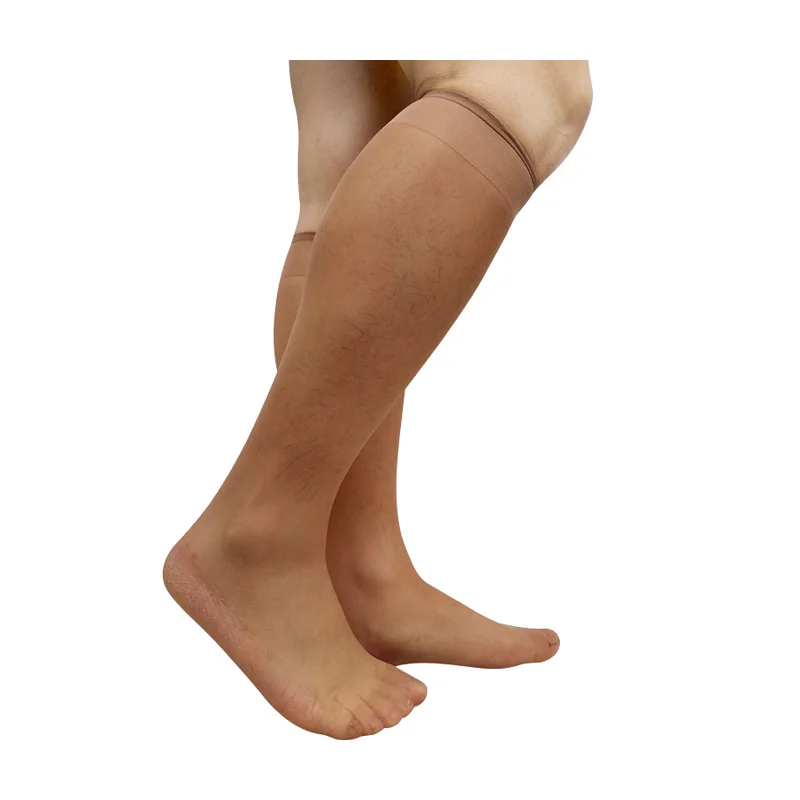 

Мужские прозрачные носки до колена, ультратонкие сексуальные чулки, нижнее белье, мужские деловые формальные носки, длинные летние носки-трубы