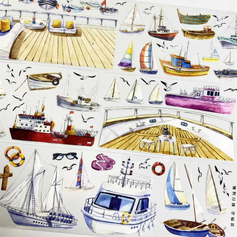 Washi Pet Tape A930 Boat Voyage Scrapbook Collage Diy Cards Sticker Diy Card