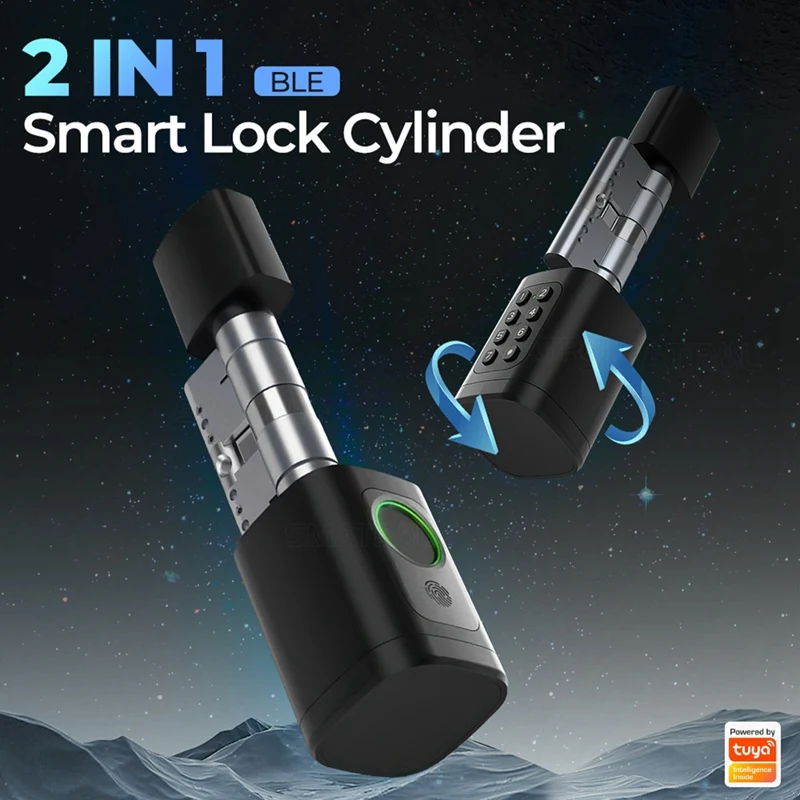 Intelligent Door Locks Bluetooth Fingerprint Lock Cord Code Swipe Door Lock Household APP Smart European Door Lock