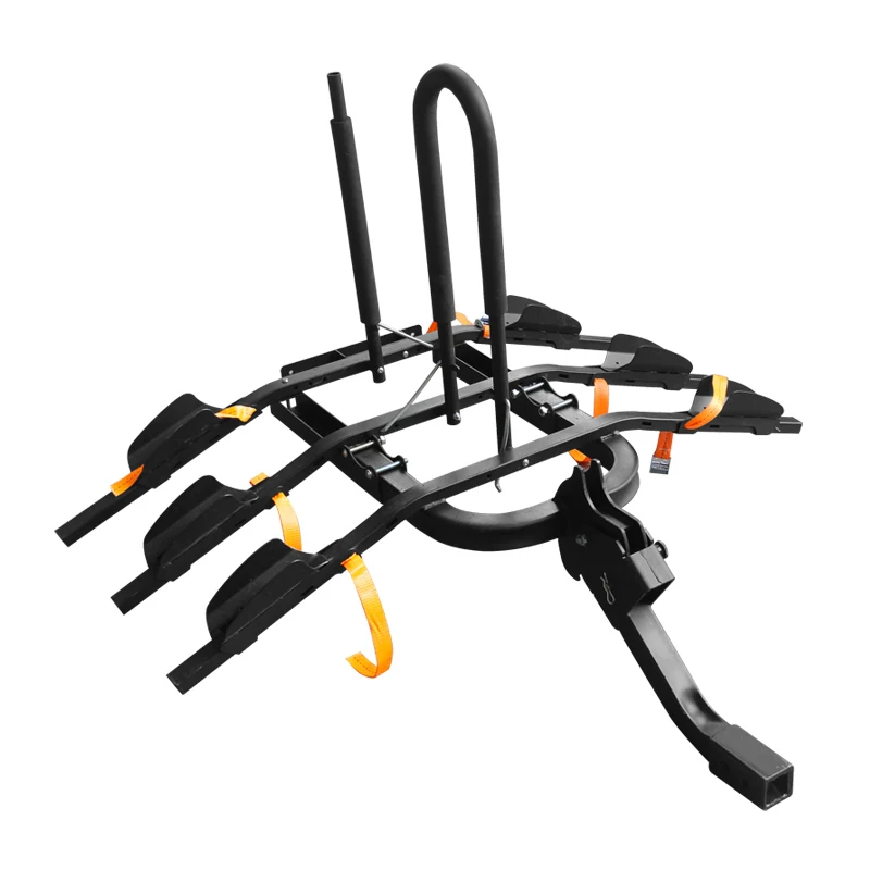 Portabicicletas para Remolque, Estilo Plataforma para 3 Bicicletas, Capacidad Máxima de 100 kg, para Receptor de 2 Pulgadas, Portabicicletas para Automóvil