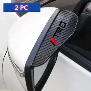 2Pcs Rearview mirror carbon fiber waterproof passport For TRD TOYOTA Crown Reiz Corolla Prada Alphard Yaris Vitz Camry GT86