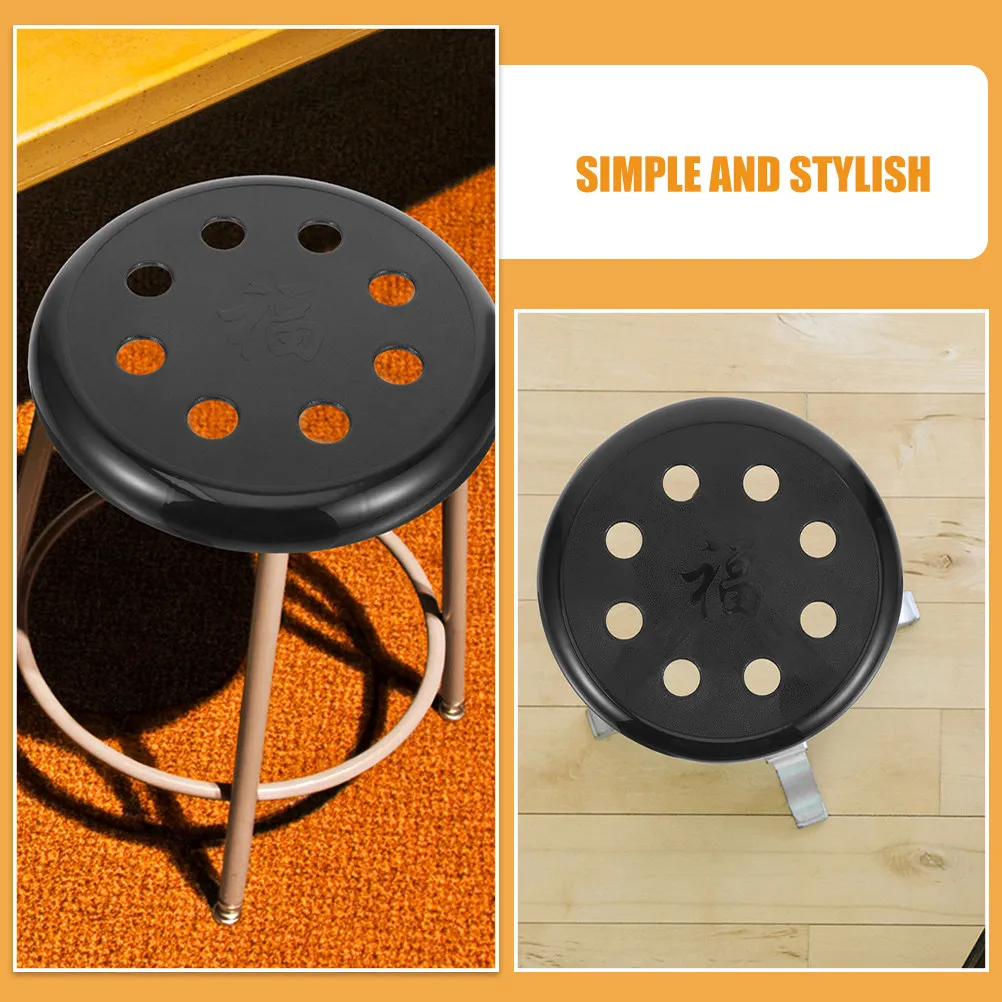 2Pcs Plastic Round Stool Seat Covers Heavy Duty Smooth Surface Replacement Bar Stool Seat Protector Easy Installation Chair