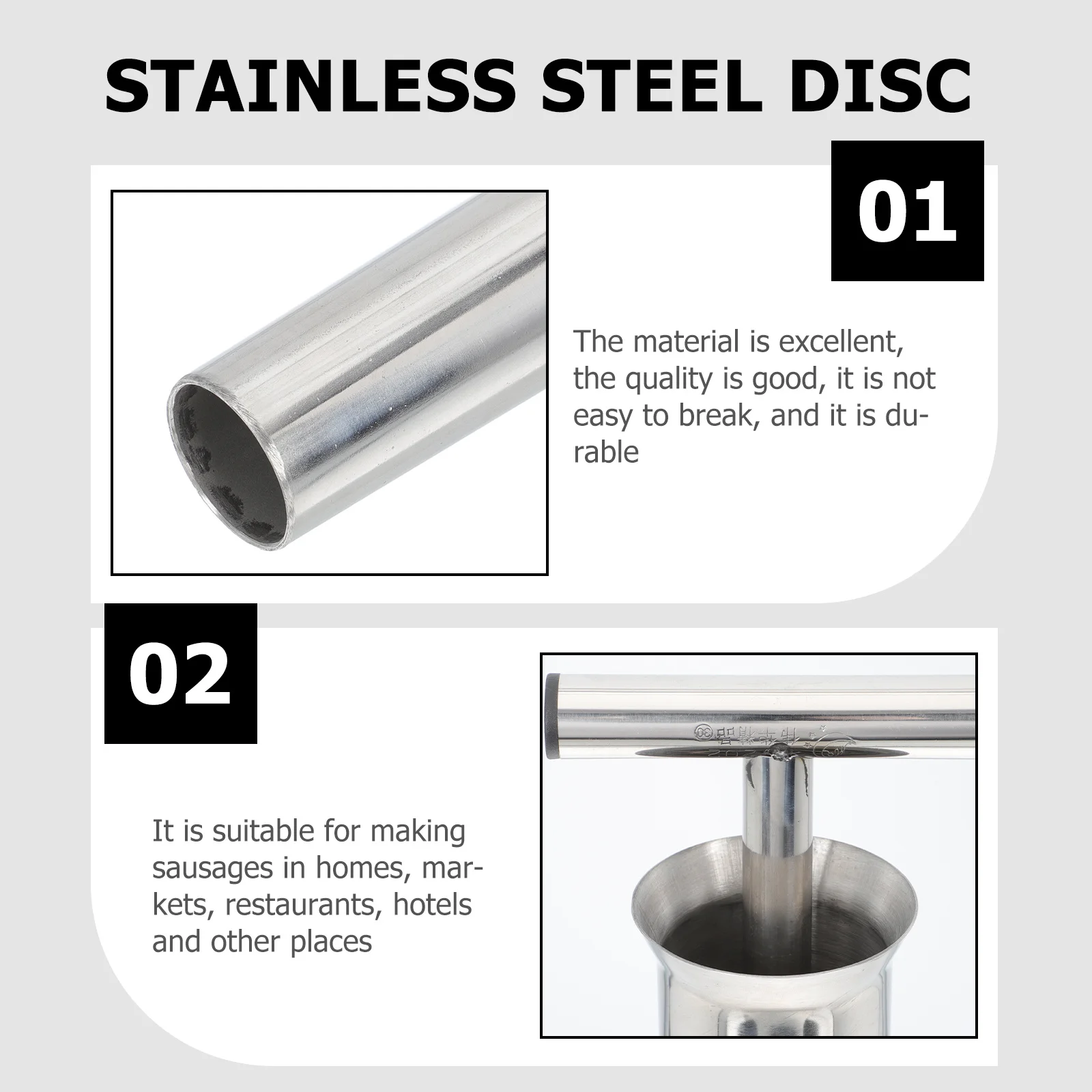 

1 шт., ручная мясорубка из нержавеющей стали, домашний инструмент, не ржавеющие инструменты, принадлежности для обработки колбас, колбаса