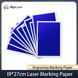 10Pcs Engraving Marking Paper for Laser Engraving Machine Large Size 19*27cm Blue Laser Marking Paper for Ceramics Glass Metal