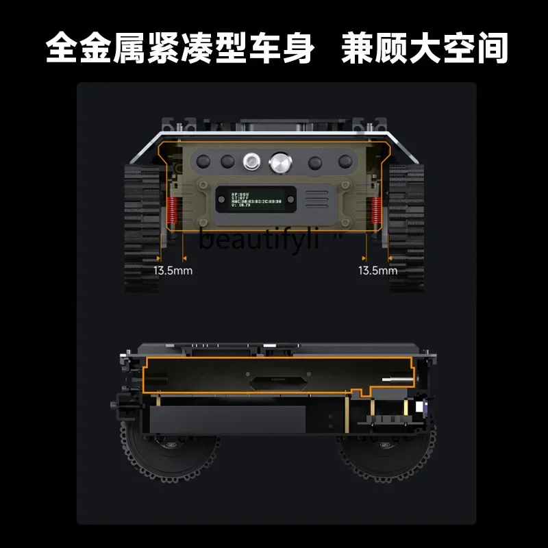 SS7486 Universeller modularer By-Wire-Chassis-Trolley mit Allrad-Differenzial-Chassis ESP32 unterer Computer
