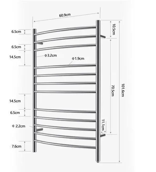 

Intelligent Electric Towel Rack Home Bathroom Thermostat Electric Heating Light Luxury Drying Rack Towel Bar Shelf