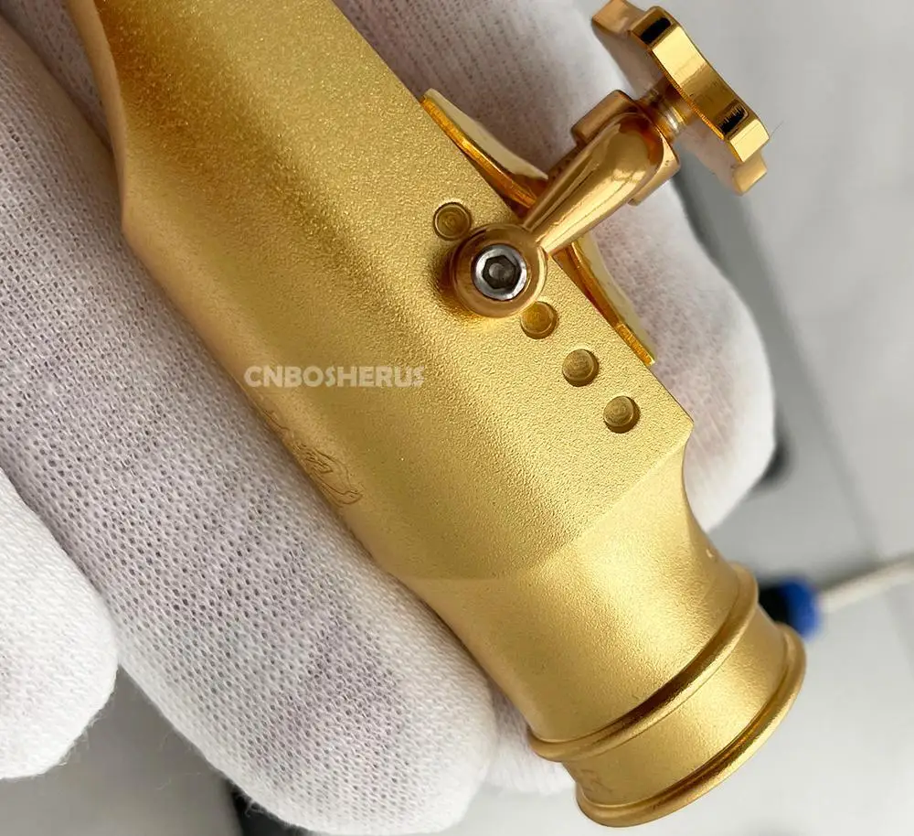 high quality NEW screw Metal Saxophone Mouthpiece For Tenor Saxophone Satin Gold plated 5 - 9