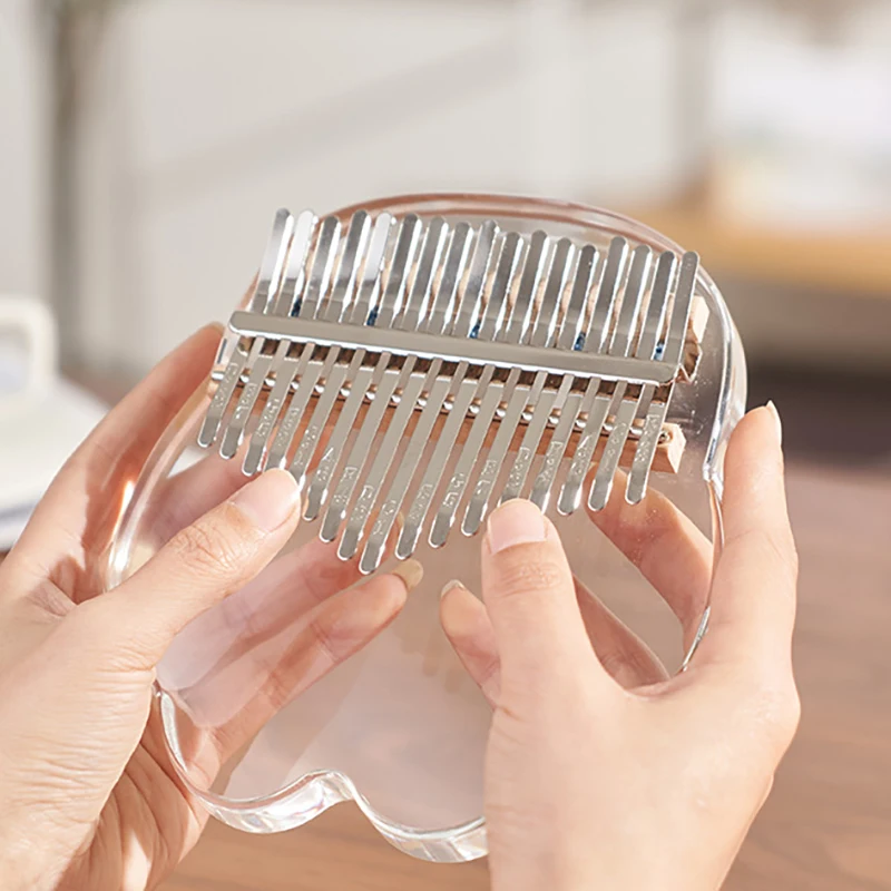 Kalimba de acrílico transparente, Piano de pulgar de 17 teclas para principiantes, teclado Musical para niños, instrumentos musicales de Calimba, bonito regalo