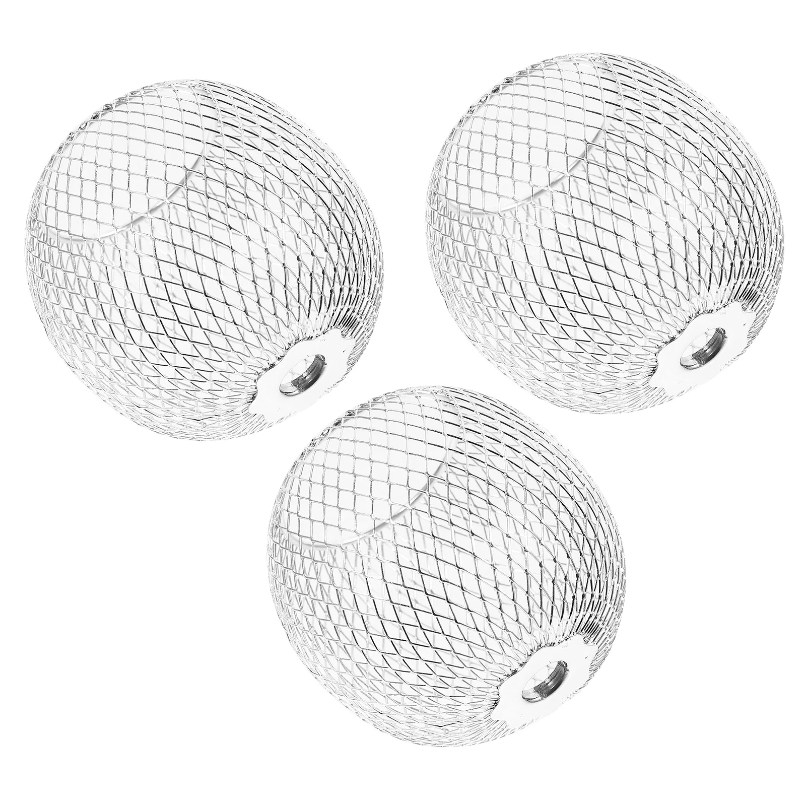 3 Pcs Light Fixture Lampshade Hollow-out Spherical Metallic Line Creative Decor