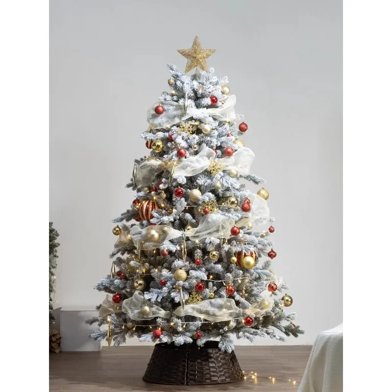 

Winter Pe Christmas Tree Ornament Floor Flocking Luxury Home PVC Encryption Package Christmas DIY