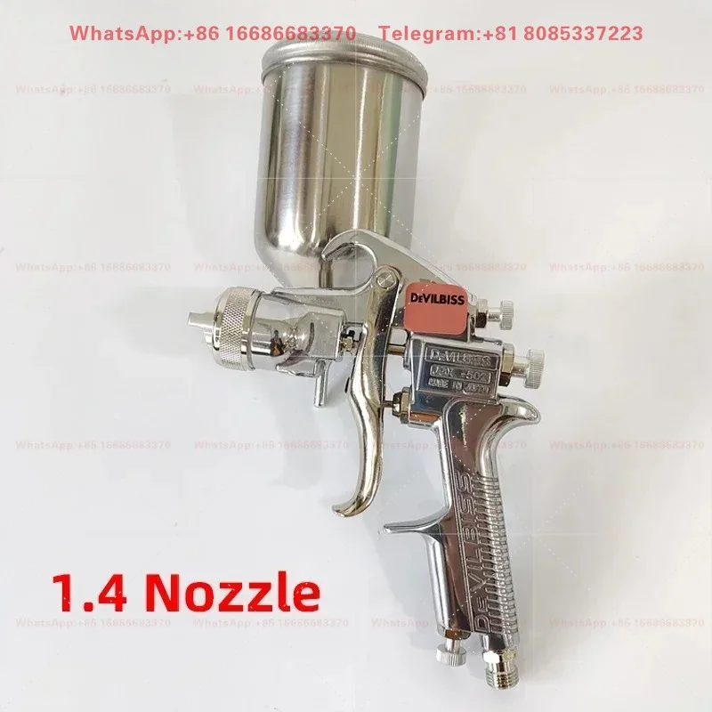 Original Japanese Devilbiss JGX-502 Airbrush Car Paint Air Moving Spray Gun Up And Down Can 1.4/1.8 Caliber Nozzle