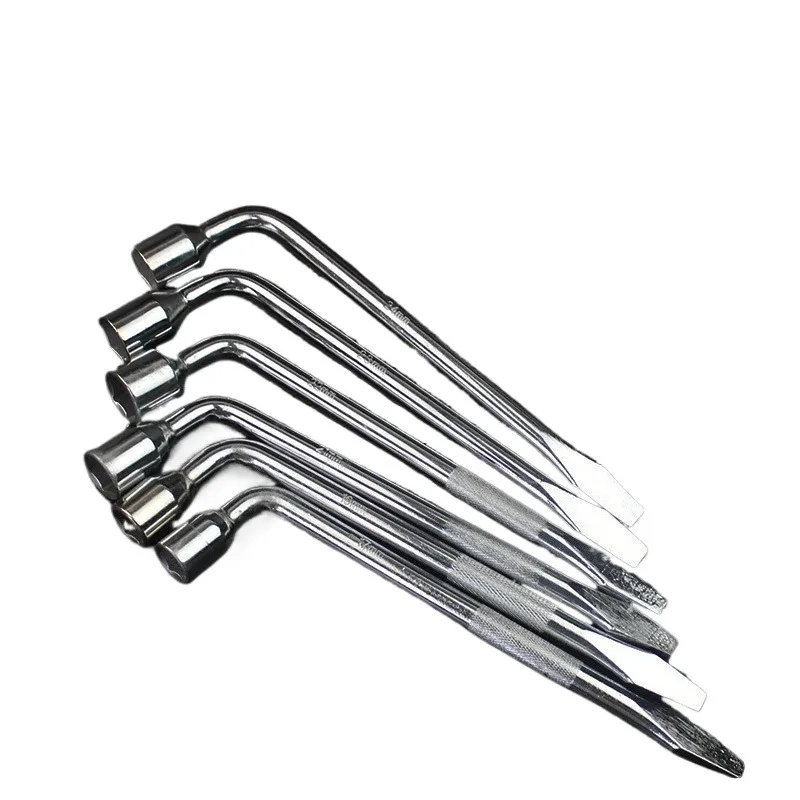 L Type Tire Wrench 17/19/21/22/24mm Lug Nut Socket with Pry Bar Lever Auto Tire Change Tool