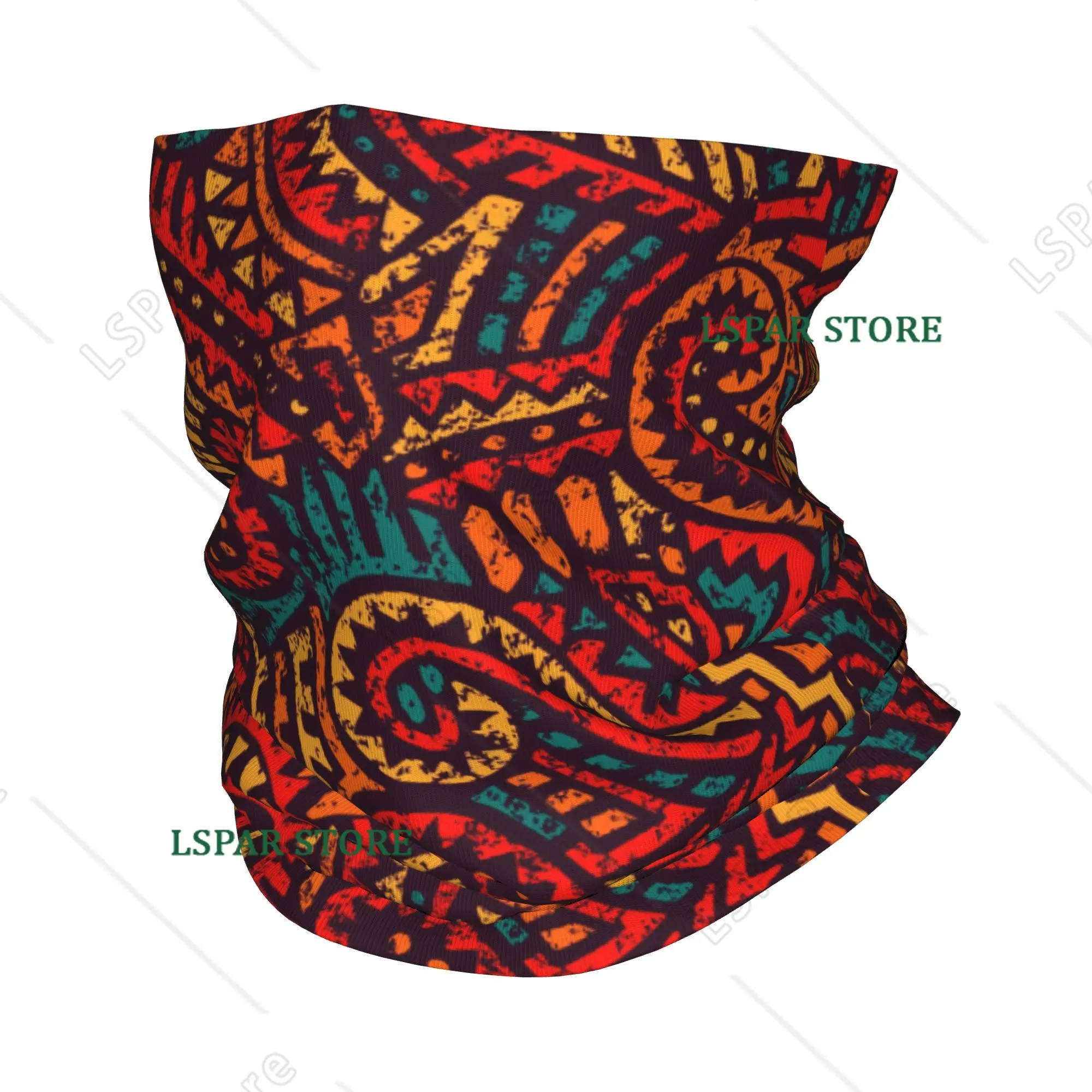 

Custom RED Paisley Art Bandana Neck Gaiter UV Protection Face Scarf Cover Women Men Headband Tube Balaclava