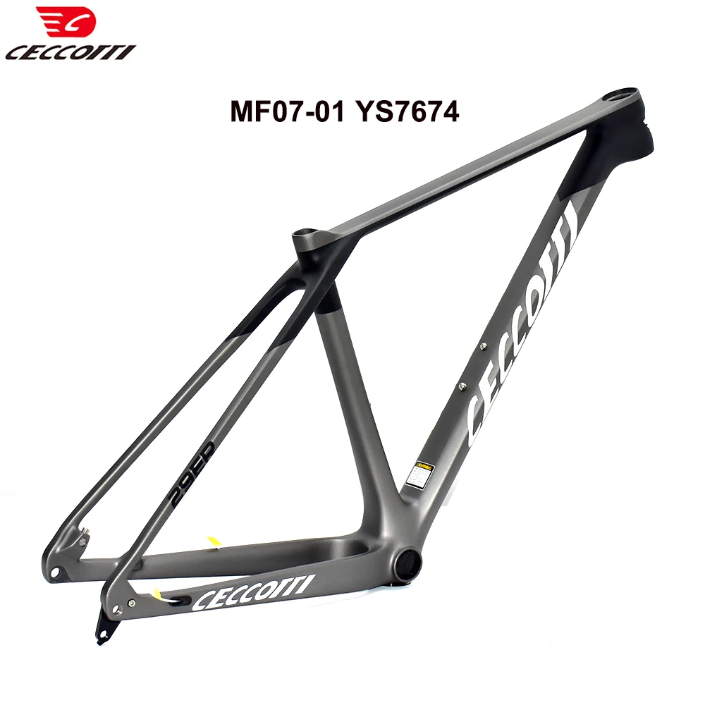 CECCOTTI Newest XC Hardtial 29er MTB Model 148mm Boost Mountail Bicycle Frame With BB92 Carbon Framework 29