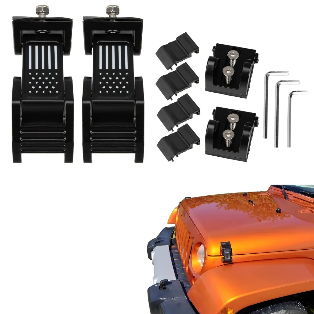 

For Jeep Wrangler JK 2007-2017 Exterior Car Engine Hood Latch Catch Lock For Jeep Wramgle JL 2018-2024