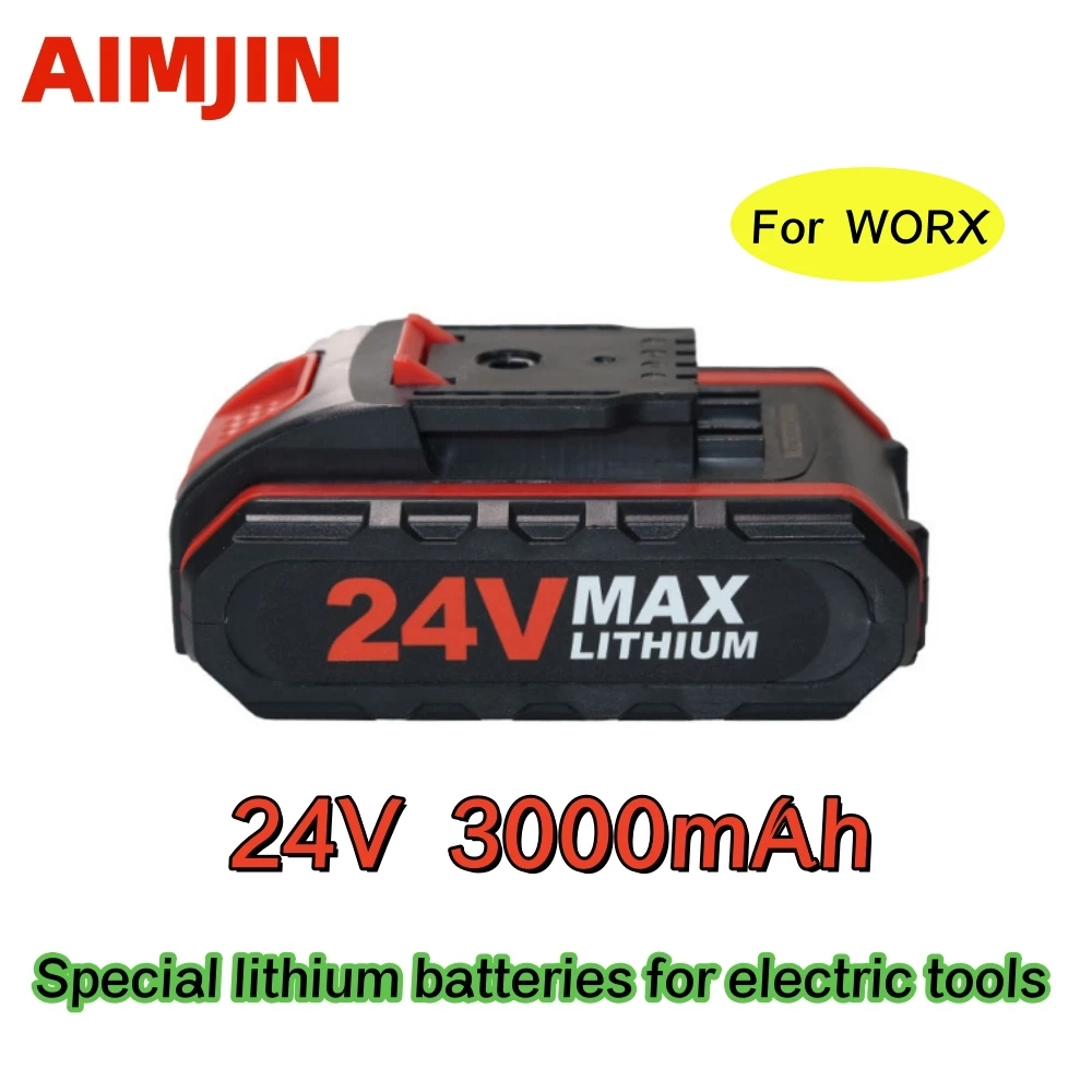 

24V 3000mAh Cordless Impact Drill Replacement Battery for WORX 36VF 48VF 88VF Rechargeable Lithium-ion Impact Drill Tool Battery