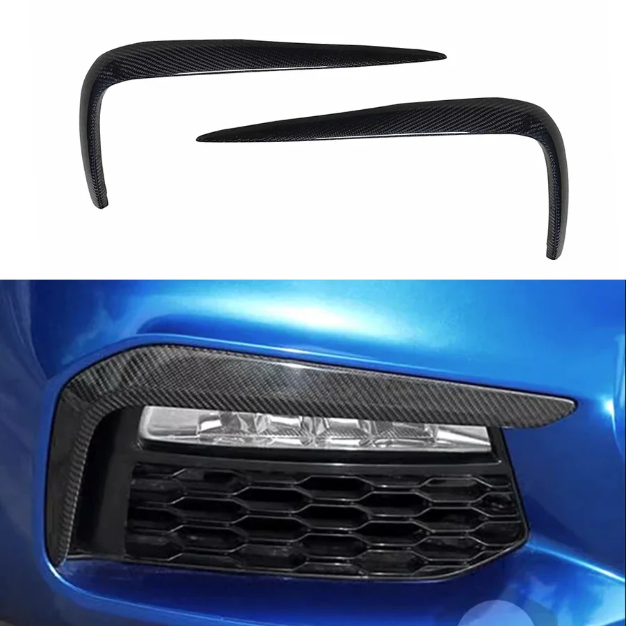 

For BMW 5 Series G30 G38 530i 540i Carbon Fiber Car Front Bumper Wind knife Splitter Spoiler Canard Air Knife Surround Trim