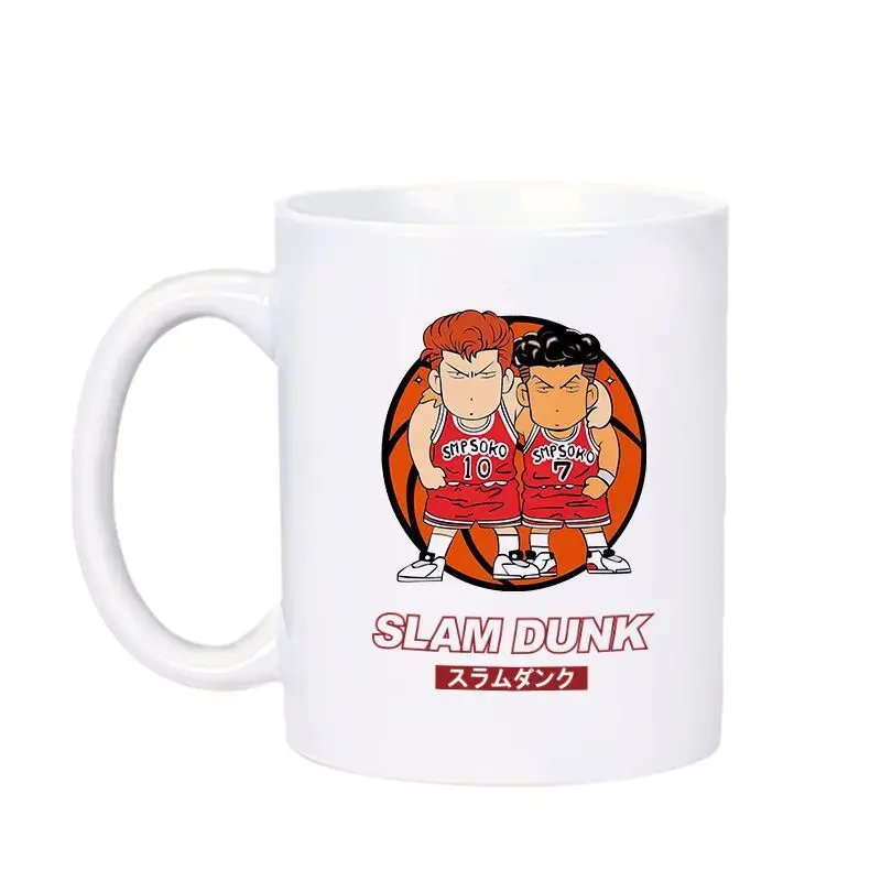 Slam Dunk Cartoon Peripheral Sakuragi Hanamichi Rukawa Kaede Mitsui Hisashi Mug Ceramic Cute Cup Anime Coffee Cup Gift Wholesale