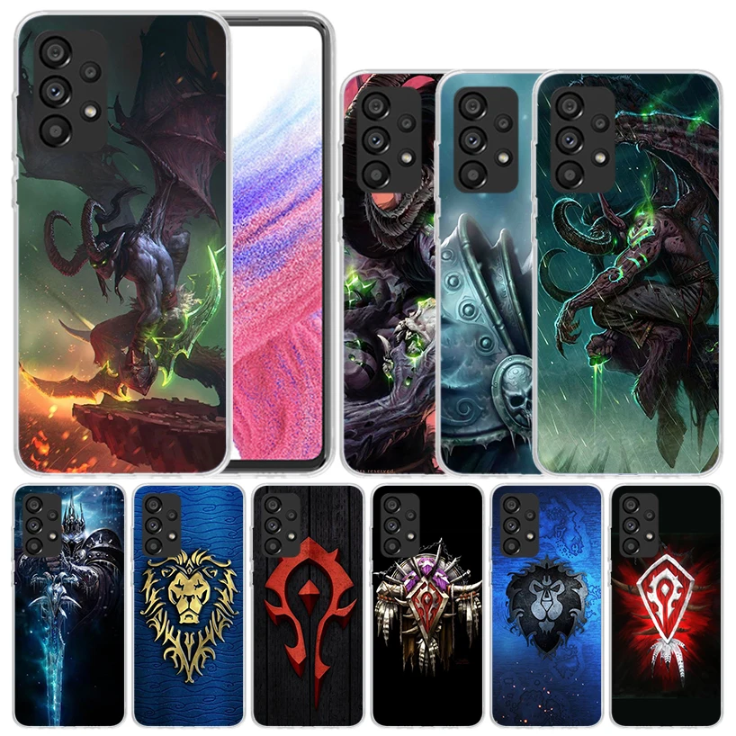 W-World Of W-Warcraft W-Wow Soft Cover for Samsung Galaxy A52 A53 A54 A12 A13 A14 Phone Case A32 A33 A34 A22 A23 A24 A04S A03S A