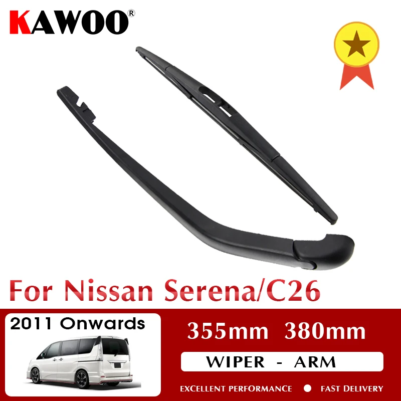 

KAWOO Car Rear Wiper Blade Blades Back Window Wipers Arm For Nissan Serena/C26 Hatchback 2011 Onwards 355mm Windscreen Wiper