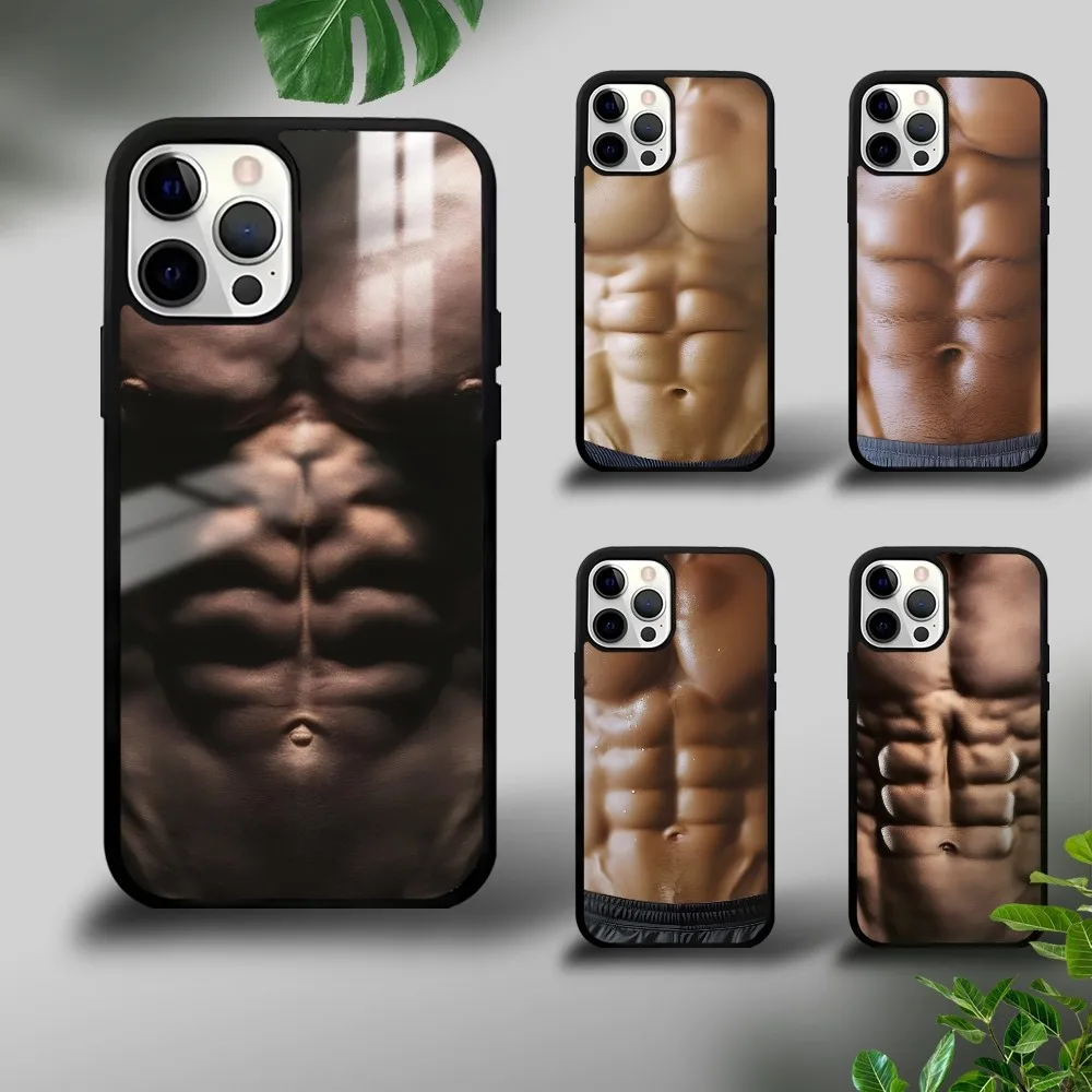 

Abdominal Muscles Art Phone Case For iPhone 16 15 14 13 12 11 Pro Xs Max Mini Plus Celulares Hard Cover Shockproof Funda