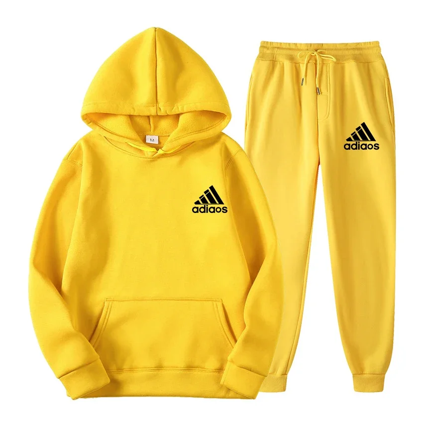 Buy Men\'s Hoodie and Zipper Pants Set Casual 2 Piece Set High Quality Running and Running sportswear Spring and Fall New 2 piece