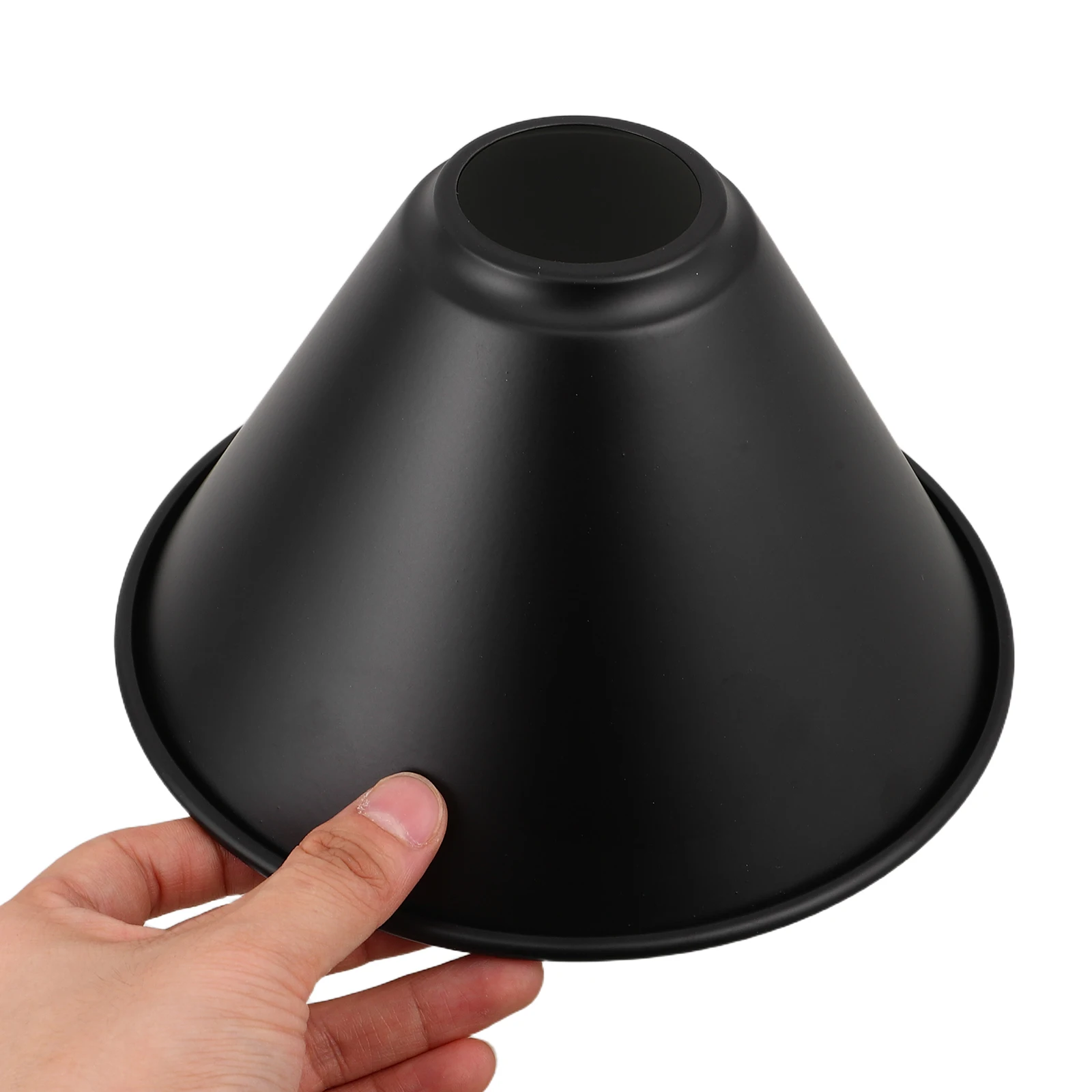 

Lamp Shade Black Metal Iron Cone Bulb Guard Replacement Hanging Ceiling Light Cover Pendant Holder