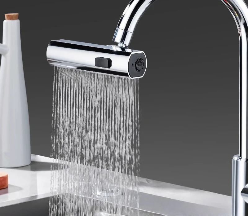 

Popular DesignWaterfall faucet pressurized universal rotating anti-cheap water artifact household kitchen hot and cold faucet extender