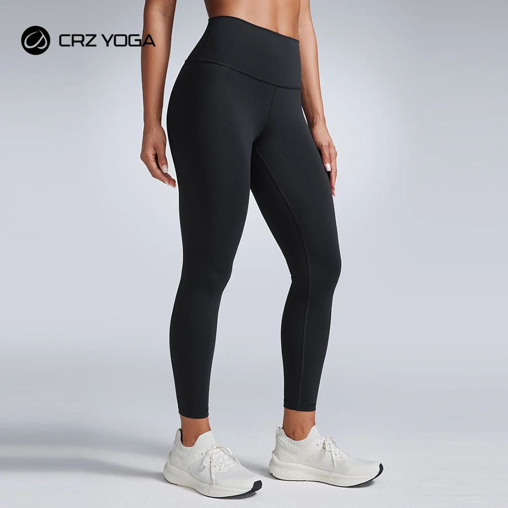 CRZ YOGA Women Butterbreeze Workout Leggings 25 Inches - High Waisted Tummy Control Athletic Gym Yoga Running Cycling Pants