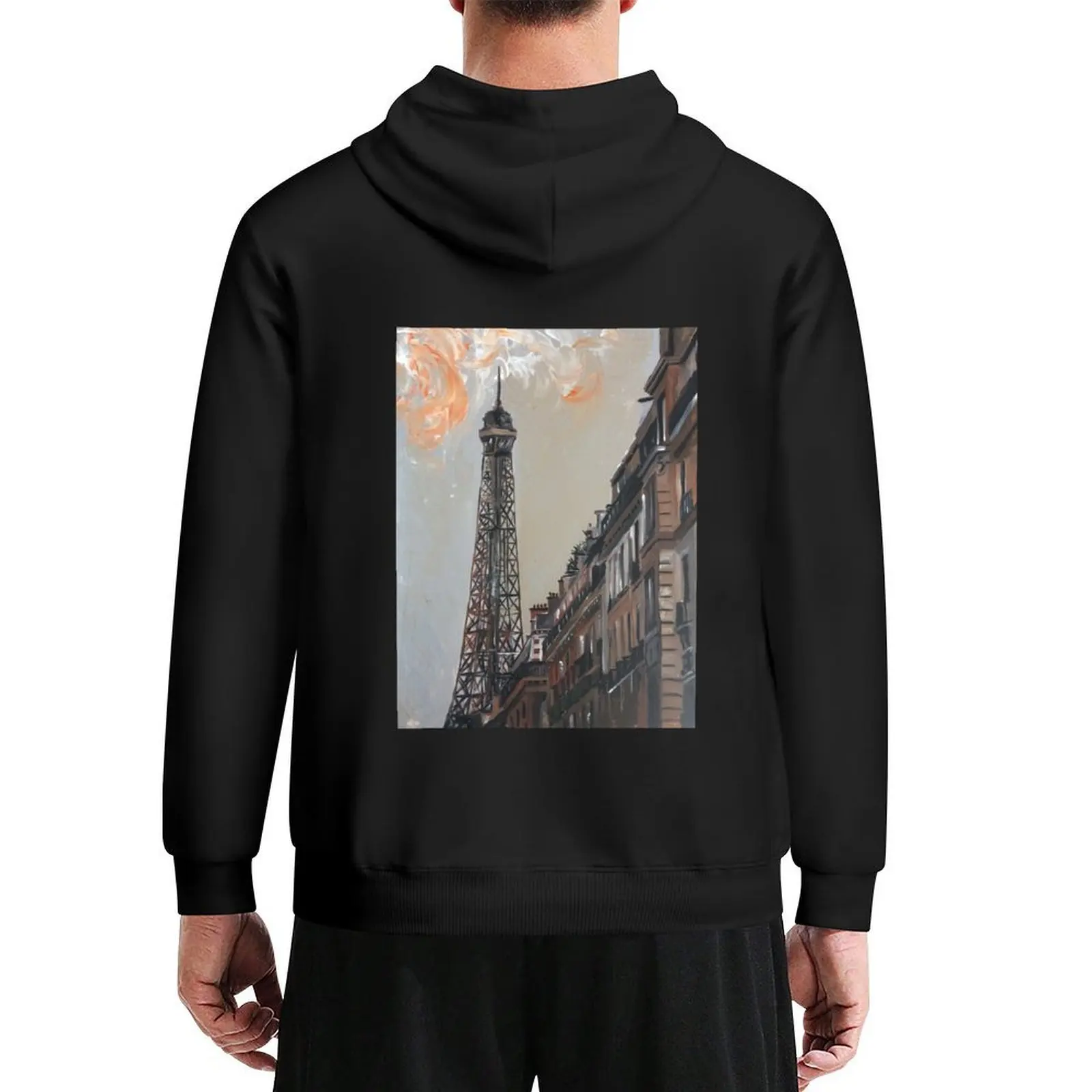 

The Grey Skies of Paris Hoodie men's winter sweater korean style clothes autumn jacket men blouse hoodie graphic