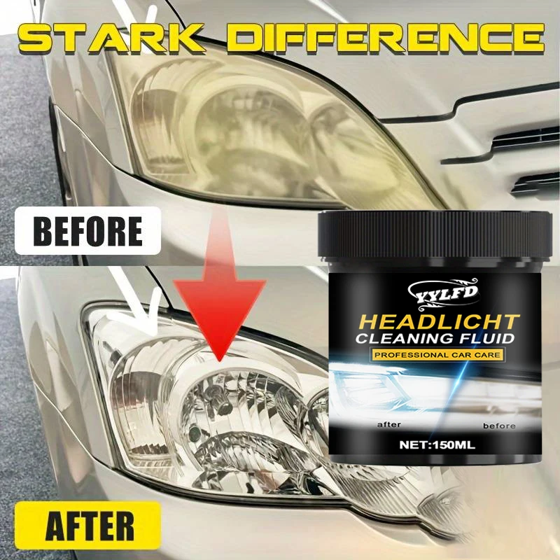 No-polishing Headlight Refurbishing Cleaning Agent. It can remove yellowing without polishing.