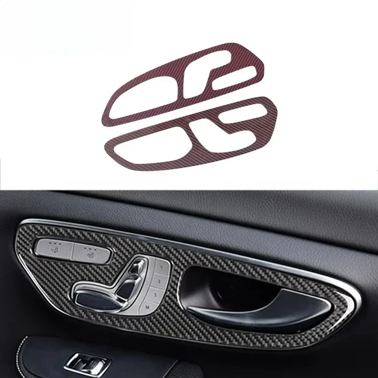 12-teilige Innenverkleidungen aus roter und schwarzer Kohlefaser für Vito W447 V260 2017up