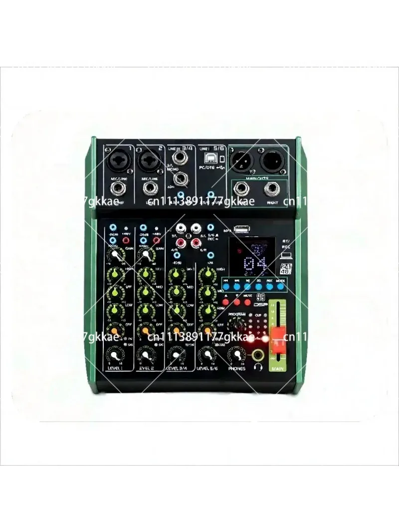 Professional 8-Channel USB Audio Mixer Console with 6-Channel Input, Sound Board for Recording, Streaming, and Live Performance