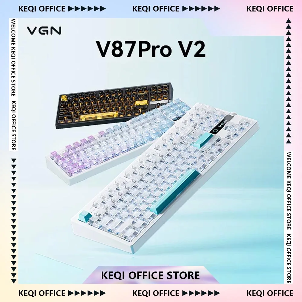 VGN V87 V2 Wireless Mechanical Keyboard V87Pro V2 Bluetooth 3-Mode E-sports Gaming Keyboard Customized PC Accessories Gifts