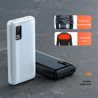 For Xiaomi Mi iPhone Power Bank 20000mAh 12V DC Output Portable Charger External Battery For Heated Vest Air Conditioning Jacket