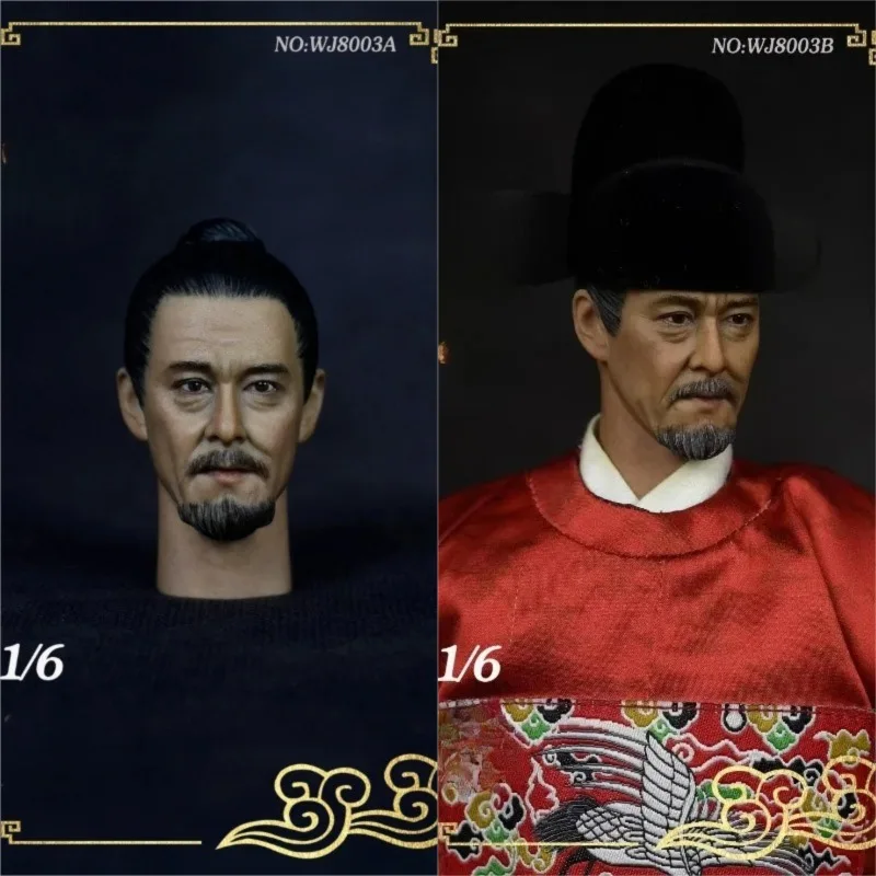 

WJ8003 A/B масштаб 1/6, Китай, древняя высококачественная скульптура с резьбой по голове, модель, подходит для 12 дюймов, фигурки солдата, кукла, декор для тела