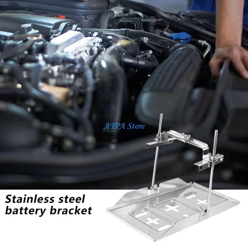

U13C Battery Mounting Brackets Fit Stainless Steel Clamps Secure Hold For Automotive Marine Applications