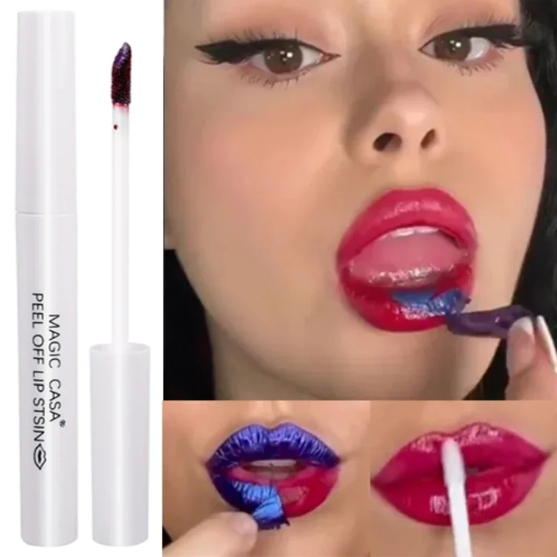 

Waterproof Peel-off Lipgloss Matte Lip Tinted Long Lasting Lipstick Lip Glaze Makeup Beauty Sexy Red Tear-off Lip Stain Cosmetic