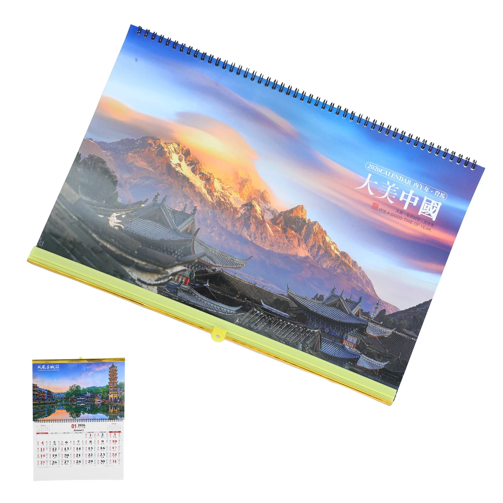 

Подвесной календарь 2026, ежемесячный планировщик на китайский Новый год, традиционные элементы, прозрачная печать, эстетический домашний декор