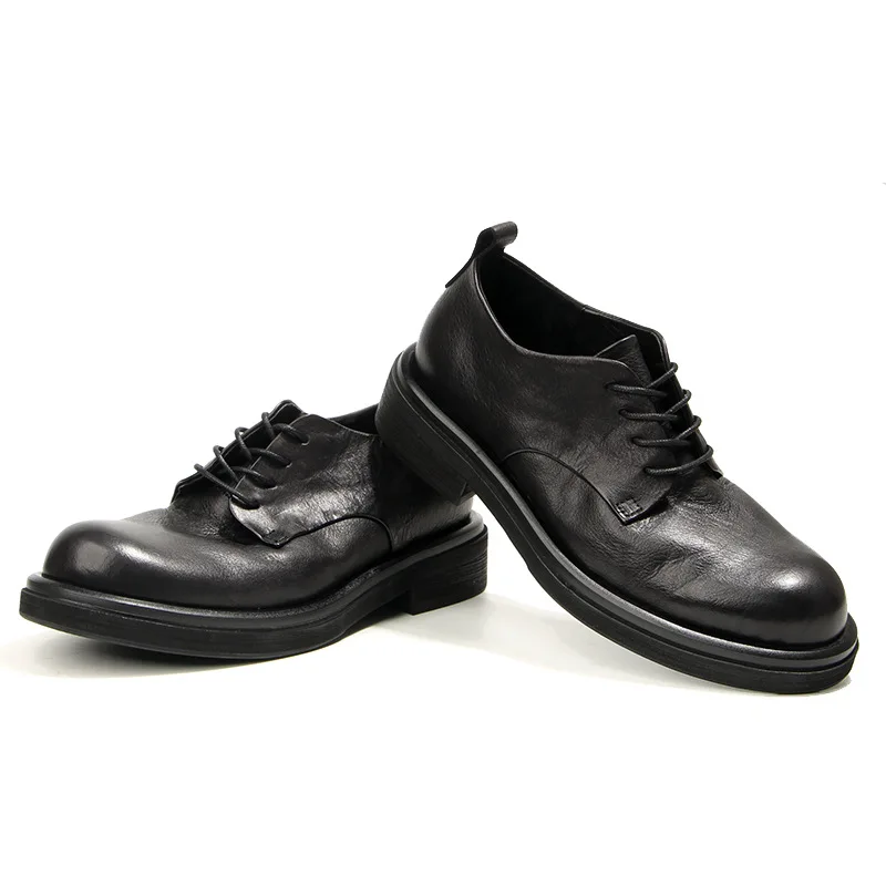 Sapato Retro Suave de Couro Genuíno Masculino, Sapatos Formais, Confortável, Artesanal, Diário, Casamento, Social, Luxo, Qualidade, Marca