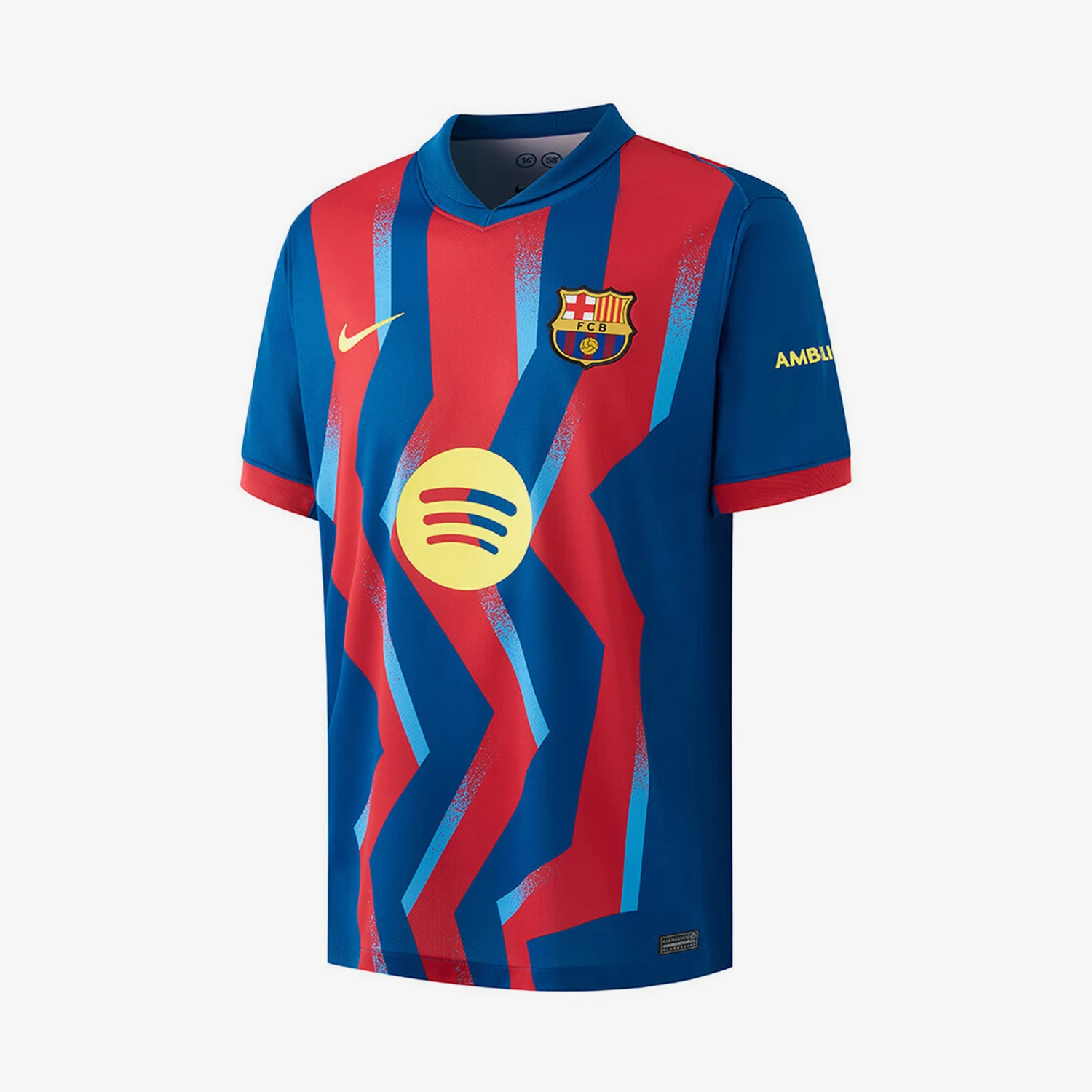 Nike Genuine Comfortable Men's Splicing Sports Football Match Breathable Short Sleeve FZ1304-432